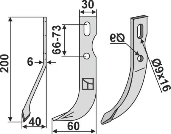 Universal Fräsmesser 300x30mm, links